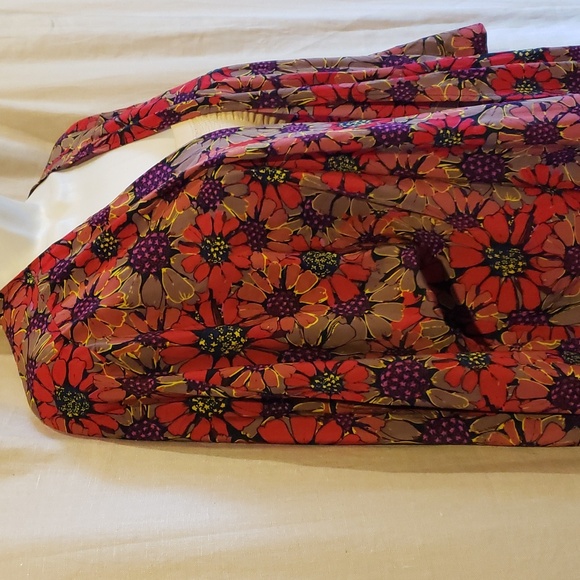 Lularoe Purple and Red Flower Print Lindsay Kimono Cardigan Size L - Picture 2 of 13